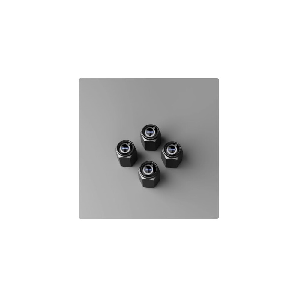 4Pcs Car Tire Valve Stem Caps For Volvo Wheels, Metal Leakproof And Corrosionresistant 9053599210719