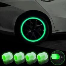 Glow in the Dark Tire Valve Caps 8pcs Fluorescent Dustproof Universal Stem Covers for Car Truck SUV