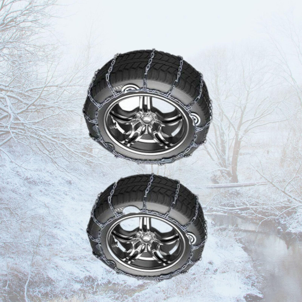 Snow Chains For Cars 2Pcs 285/40R22 Heavy Duty Antiskid Tire Chains For Winter Driving 9174973721529