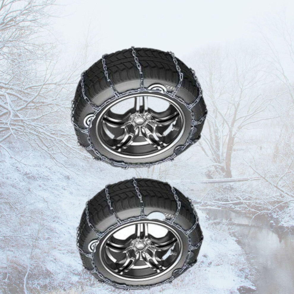 2Pcs Snow Chains For Cars 245/60R16, Manganese Steel Antiskid Tire Chains For Winter Driving 9174973721574