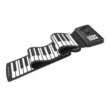 88 Key Roll Up Piano Keyboard with Sustain Pedal, Foldable Silicone Digital Piano for Travel