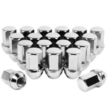 20 Pcs M14x1.5 Lug Nuts Chrome OEM Fit ClosedEnd Wheel Nuts for Wrangler Gladiator Cherokee Ram