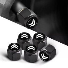 Car Tyre Valve Caps for Citroen C4 Cactus 20182023, Black Dustproof Valve Stem Covers
