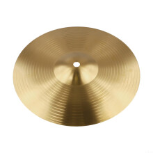 Drum Set Cymbals 10 Inch Brass Crash with Clear Resonant Sound and Bright Golden Finish