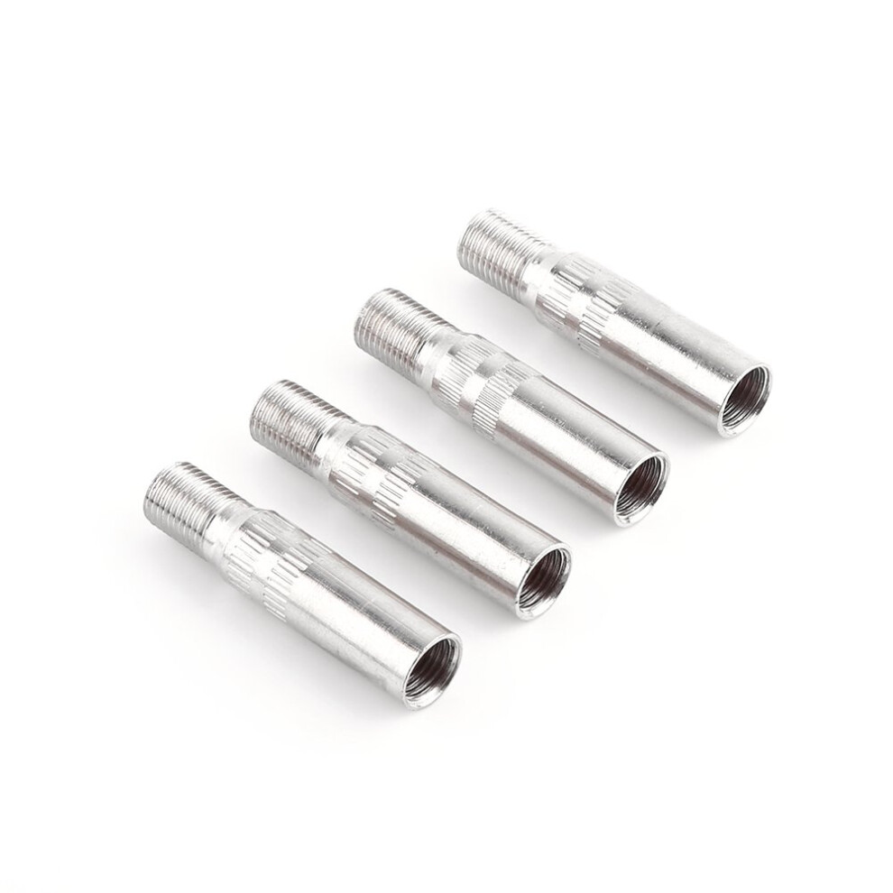 Tire Valve Extension Adapter With Chrome Plated Brass Caps, Prevents Air Leakage For Car Truck Motorcycle 9174973721833