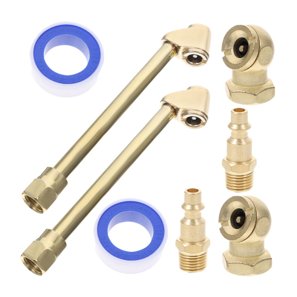 Heavy Duty Tire Inflator Chuck Set With Quick Connect Copper Air Chuck For Efficient Inflation 9053599211242