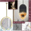 LED Ceiling Mounted Vanity Mirror with Adjustable Brightness, Round Gold Frame, 15.7 Inch 4
