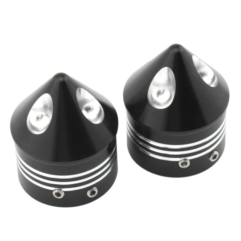 Axle Nut Covers And Cnc Aluminum Front Wheel Caps For Harley Dyna Touring Sportster Black/White 9053599211273