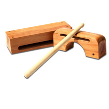 Chinese Wooden Clapper Bangzi Percussion Instrument Set Solid Wood with Mallet for Folk Music