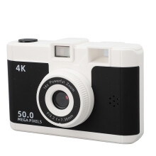 Fotocamera digitale compatta 50MP 1080P con doppia fotocamera, zoom 8X, schermo da 2,4", nero