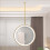 LED Ceiling Mounted Vanity Mirror with Adjustable Brightness, Round Gold Frame, 15.7 Inch 1