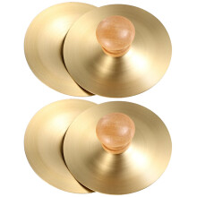Copper Finger Cymbals with Wooden Handles Clear Bright Tone for Belly Dance and Party Music