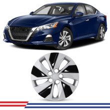 16 Inch Silver and Black Hubcap Wheel Cover, Secure Snap Fit for 20192023 Nissan Altima