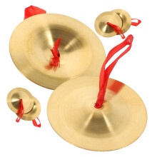 Small Copper Finger Cymbals for Belly Dancing and Rhythm Training, 3 Pairs Durable Copper
