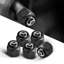 Car Tyre Valve Caps for Mazda CX3 20152018, Black Dust Proof Stem Covers with Reliable Air Seal