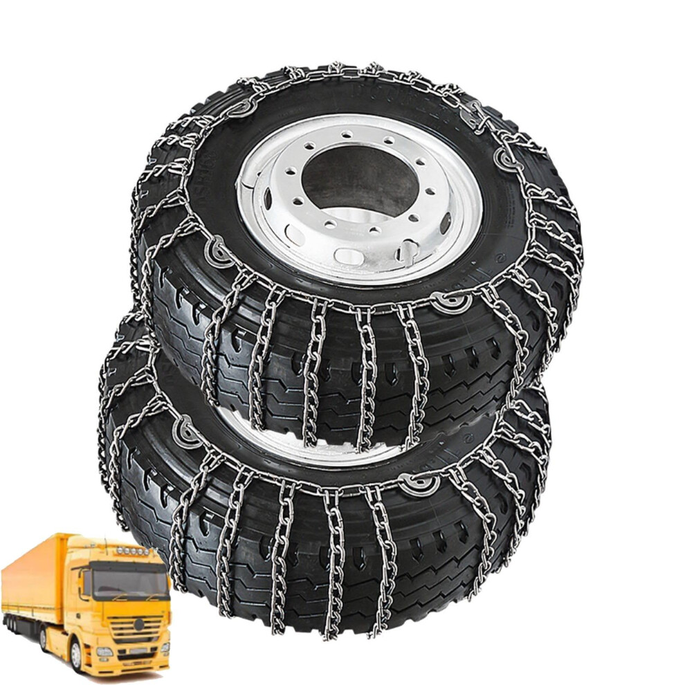 Heavy Duty Truck Tire Chains 11R22.5 With Manganese Steel Antiskid For Winter Traction Set Of 2 9053599211693