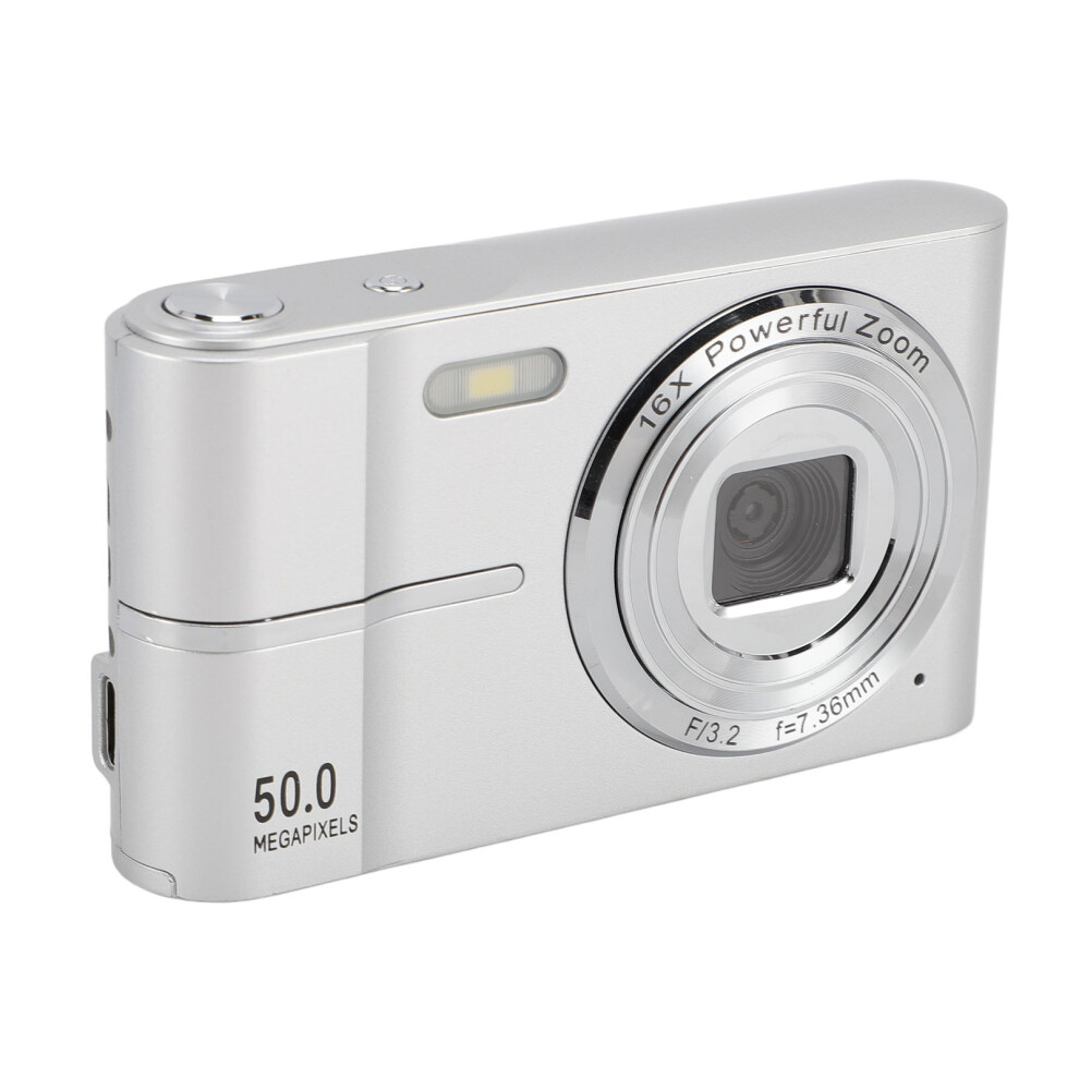 50Mp 1080P Fhd Digital Camera Portable 16X Zoom For Kids & Students Gray 7681384744440