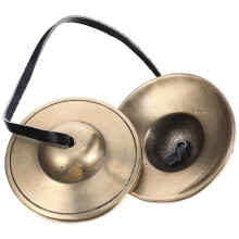 Handmade Copper Finger Cymbals for Yoga Meditation Sound Therapy with Bright Resonant Chimes