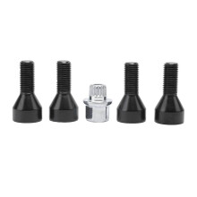Wheel Lock Set Black Lug Bolts M12x1.5 for BMW 3 5 7 Series 36136764057 Direct Fit