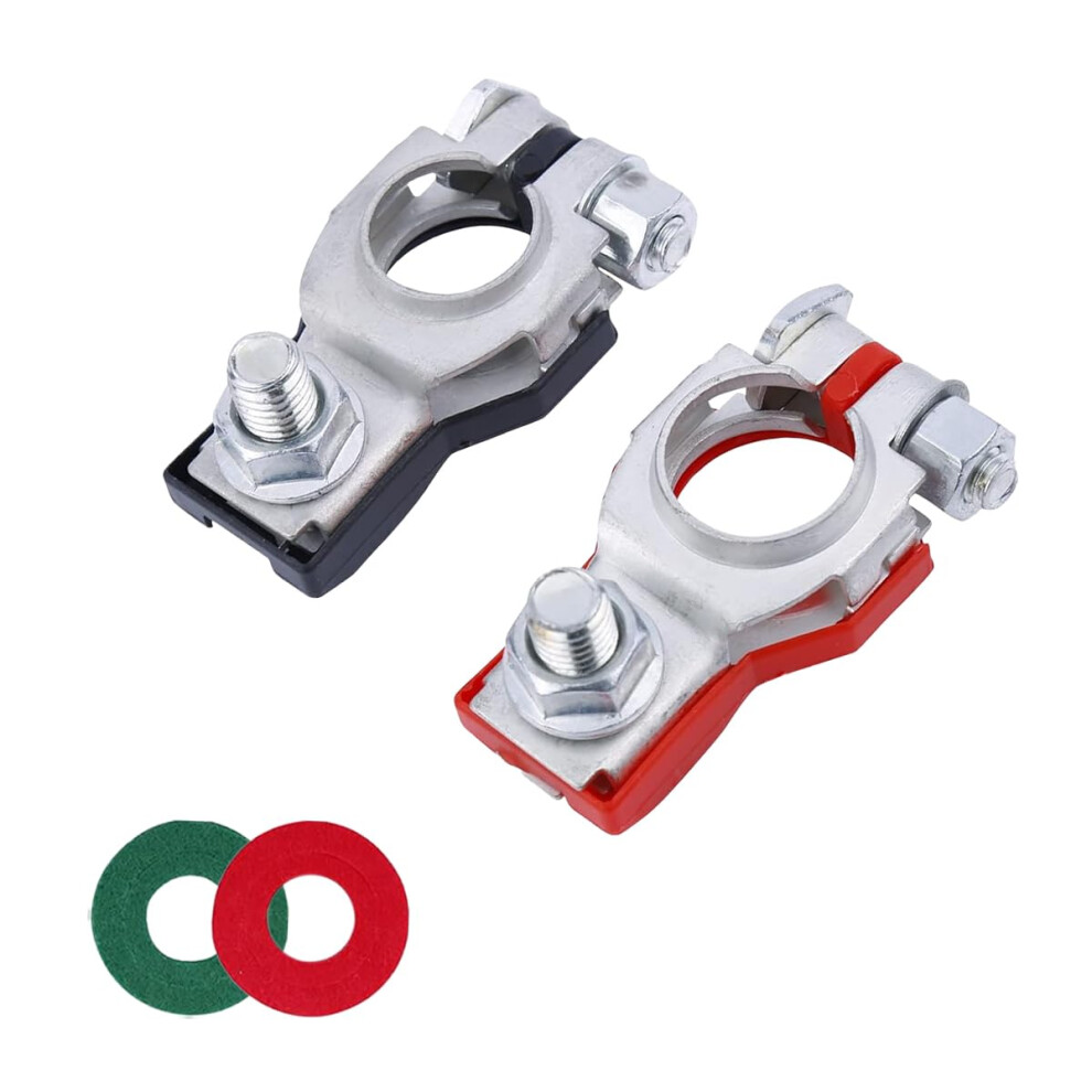 Battery Terminal Connectors Positive And Negative Post Adapter Set For Car Suv Motorcycle And Red/Black 9113335870871