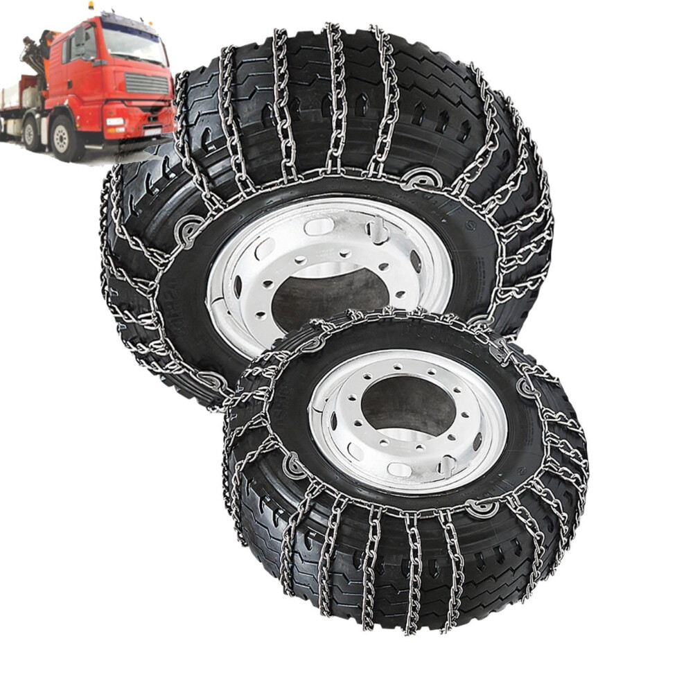 Heavy Duty Truck Tire Chains 2Pcs 285/80R22.5 And 315/80R22.5 Antiskid Steel For Winter Driving 9053599211778