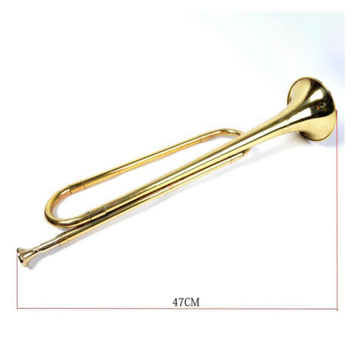 Brass Bugle B Flat with Authentic Cavalry Design for Ceremonial and Marching Band Use 1