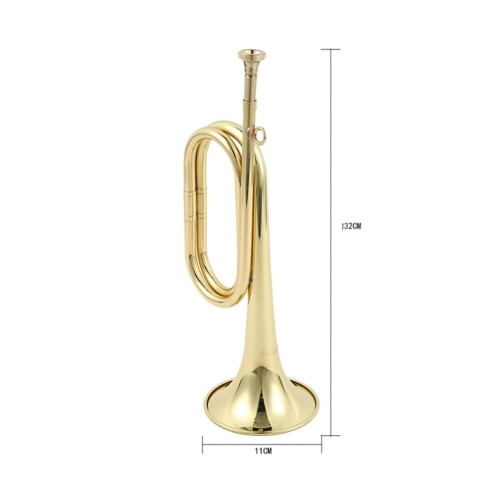 B Flat Brass Bugle with Precise Tuning and Authentic Cavalry Design for Military Parade 1