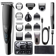 Mens Hair Clippers Cordless Waterproof Trimmer for Men Rechargeable Beard Grooming Kit