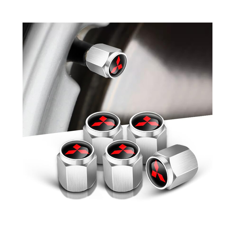 Car Tyre Valve Caps For Mitsubishi Pajero Sport 20162019 Dust Proof Air Leak Prevention Silver 9053599212485