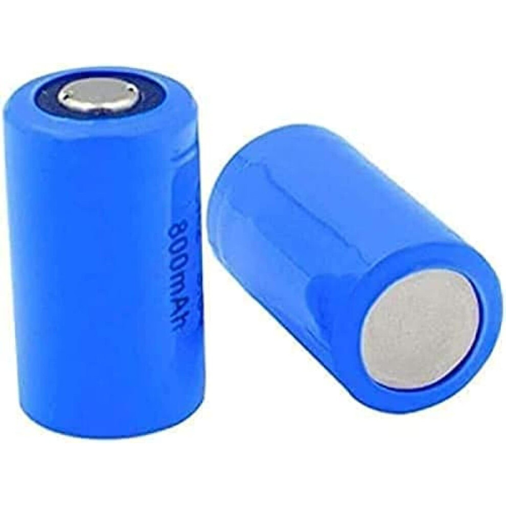 3V 800mAh CR2 Rechargeable Lithium Batteries 2 Pack LongLasting Power for Camera and Flashlight