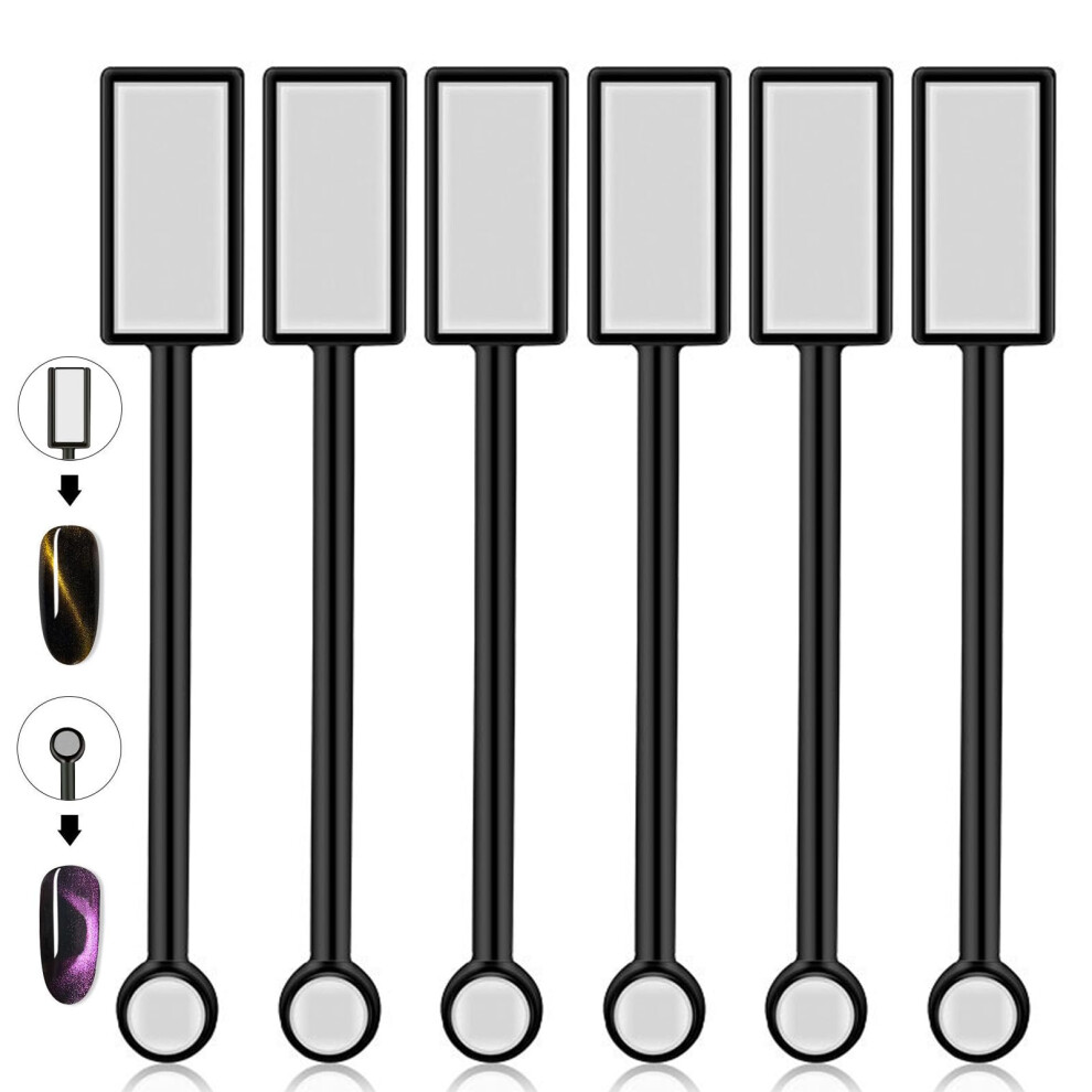 5 Pieces DoubleHeaded Cat Eye Nail Magnet Stick for DIY Magnetic Gel Polish Nail Art