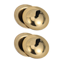 Copper Finger Cymbals 2 Pairs for Dance with Comfortable Wear and Crisp Clear Sound Random Color