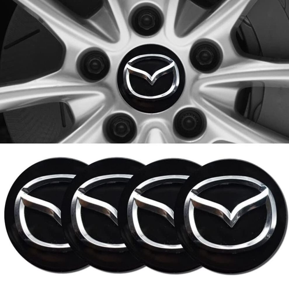 56Mm Wheel Center Caps For Mazda Cx5 Cx7 Cx8 Cx9 Mx5 Rx7 Rx8 M6, Waterproof Hub Covers Set Of 4 9053599212096