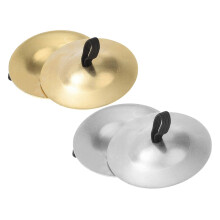 Belly Dance Finger Cymbals 2 Pairs Lightweight Brass Zills with Clear Rhythmic Accents for Performers