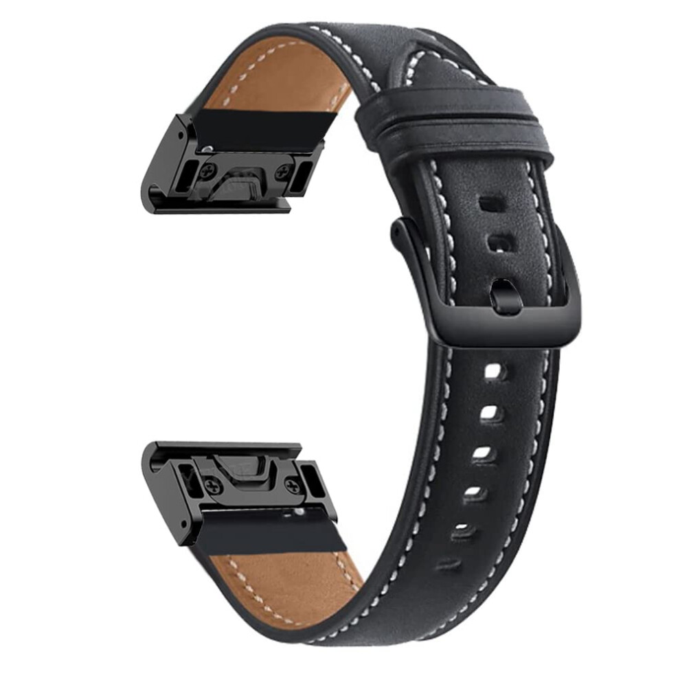 26Mm Leather Quick Release Watch Strap Band For Garmin Fenix 7X 7 6X Pro 5X 5Plus 3Hr 935 945 9174973722946