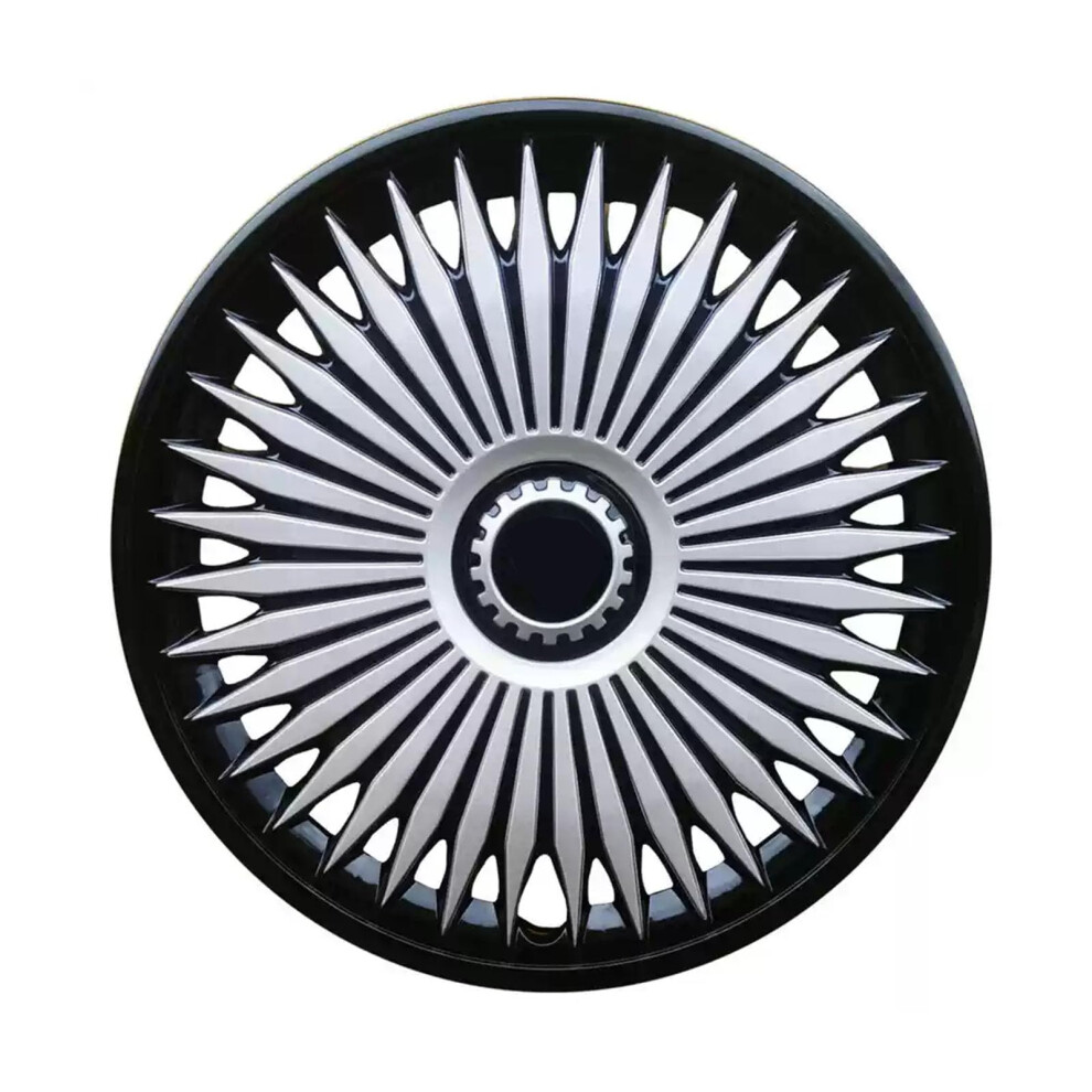15 Inch Hubcaps Set Of 4 Snapon Wheel Covers For Car Truck Suv With Rim Protection Silver/Black 9174973722830