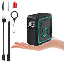 Portable Electric Bike Pump 150 PSI Rechargeable Mini Inflator with Digital Gauge for Bikes and Balls