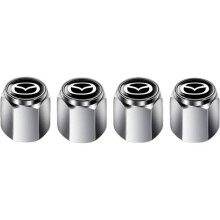 Car Valve Caps for Mazda 3 20142018, Metal Tire Valve Stem Covers with Improved Air Seal, 4 Pack