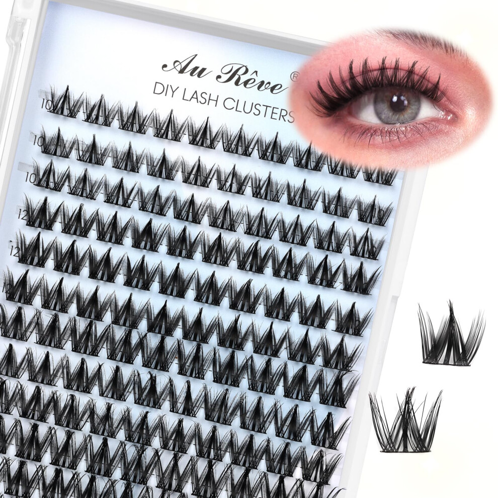 DIY Lash Extensions Wispy Manga Cluster Lashes C Curl 1016MM Natural Individual 120Pcs
