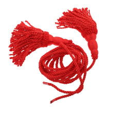 Brass Instrument Tassel Cord with Classic Red Braided Design for Trumpet and Marching Band Use