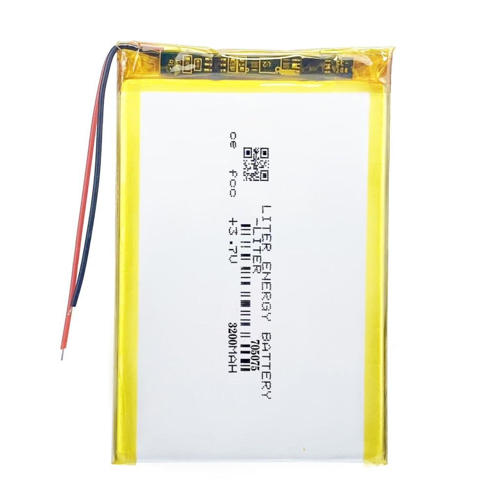 3.7V 3200Mah 705075 Lipo Battery Pack Rechargeable Lithium Polymer With Pcm Protection For Electronics 9455672132800