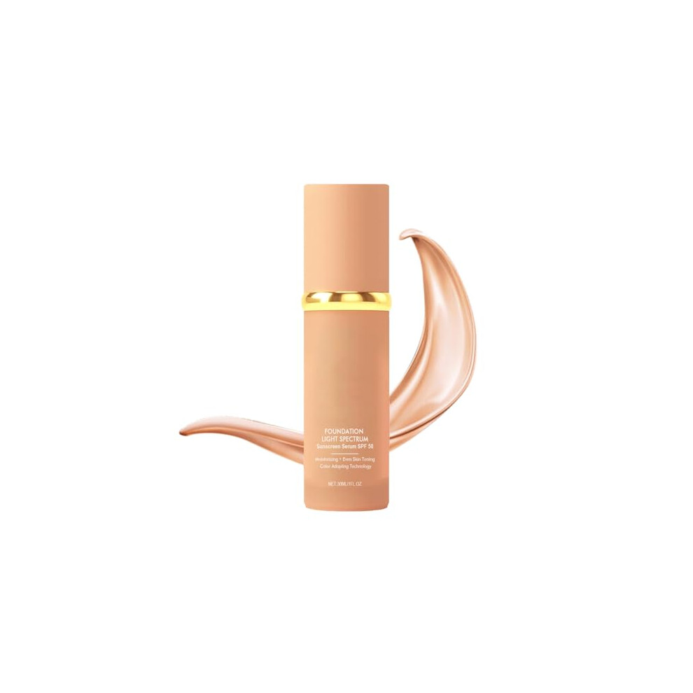 Color Changing Foundation with SPF 50 Full Coverage Waterproof Hydrating LongLasting 1PCS