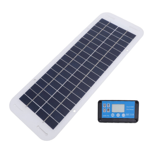 Kit di pannelli solari policristallini da 30W con controller da 100A, blu