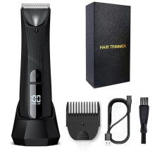 Men's Hair Clipper Waterproof Electric Body Trimmer for Groin Cordless Low Noise Rechargeable