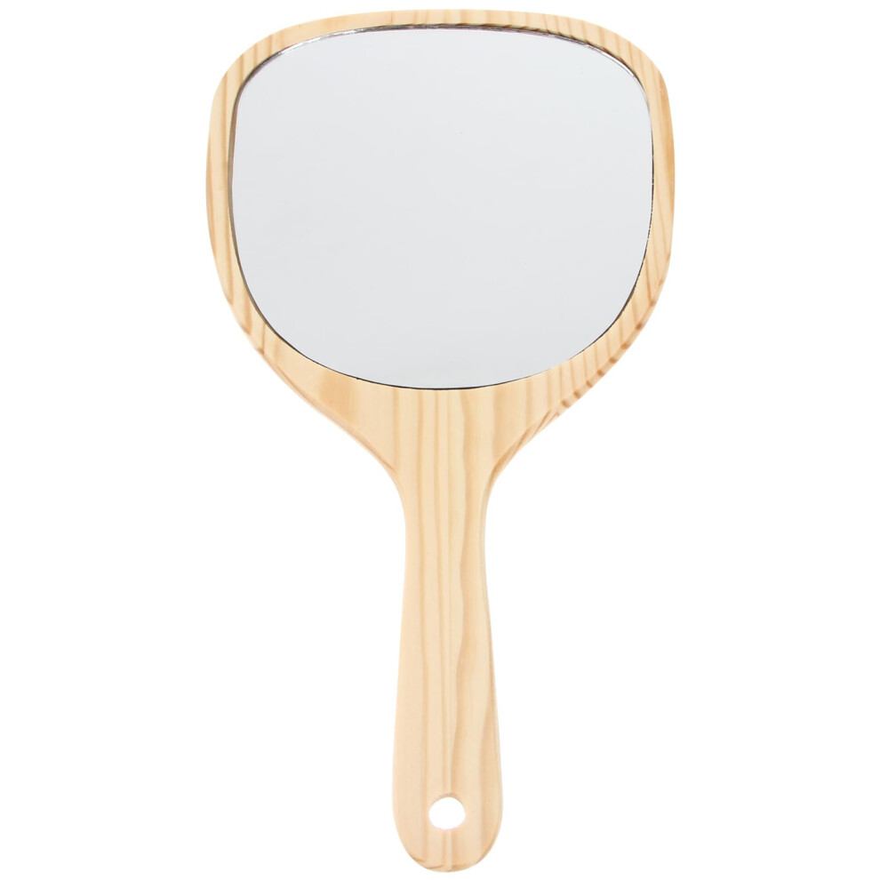 Handheld Makeup Mirror with Clear Glass Reflection, Travel Compact Design and Hanging Hole