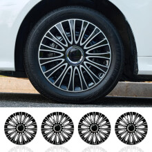 15 Inch Hubcaps Set of 4 Dagger Style ABS SnapOn Wheel Covers for Iron Rims with Scratch Protection