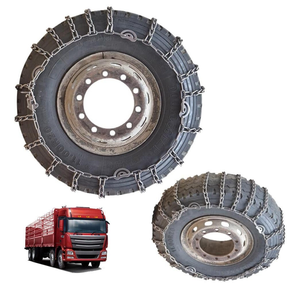 Truck Tire Chains 11R22.5 9Mm Twisted Links Heavy Duty Snow Chains For Semi Trucks Winter Driving 9053599212911