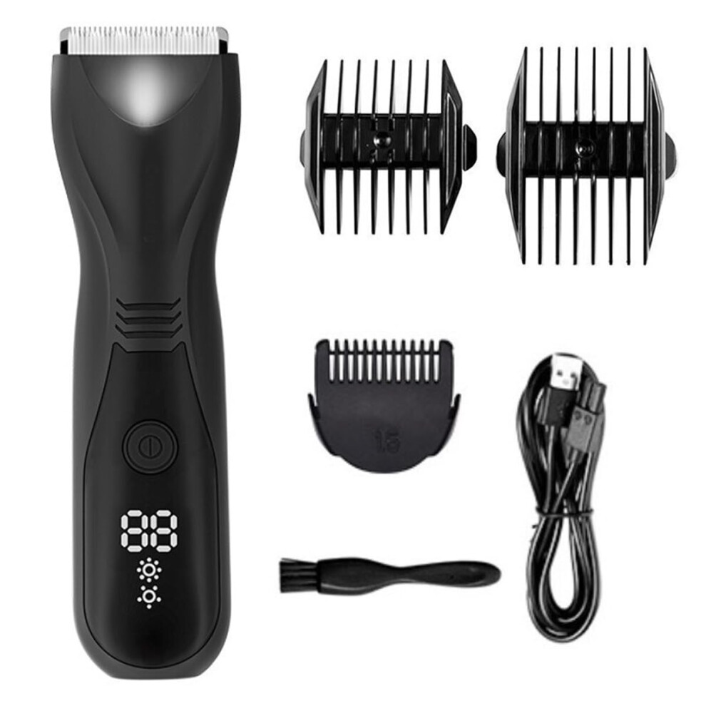 Men's Hair Clipper and Beard Trimmer, Waterproof Cordless Groomer with LED Display, Low Noise