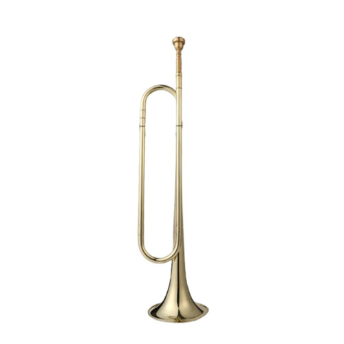 Bugle Trumpet Gold Bb 7C Brass Cavalry Style BeginnerFriendly Durable Polished Finish