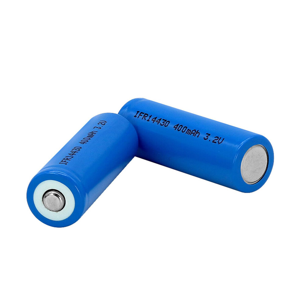 2Pcs 3.2V 400Mah Rechargeable Lifepo4 14430 Button Battery For Led Lights And Mini Fans 9455672133326